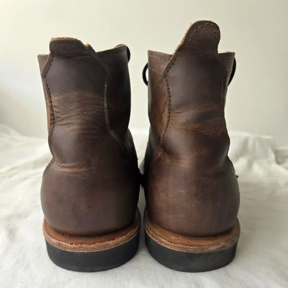 Origin Coronado Men's Leather Ankle Boots Whiskey Brown Size 12 D Maine USA